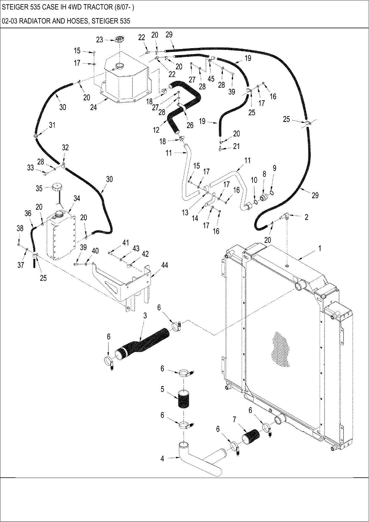STEIGER 535 CASE IH 4WD TRACTOR PARTS